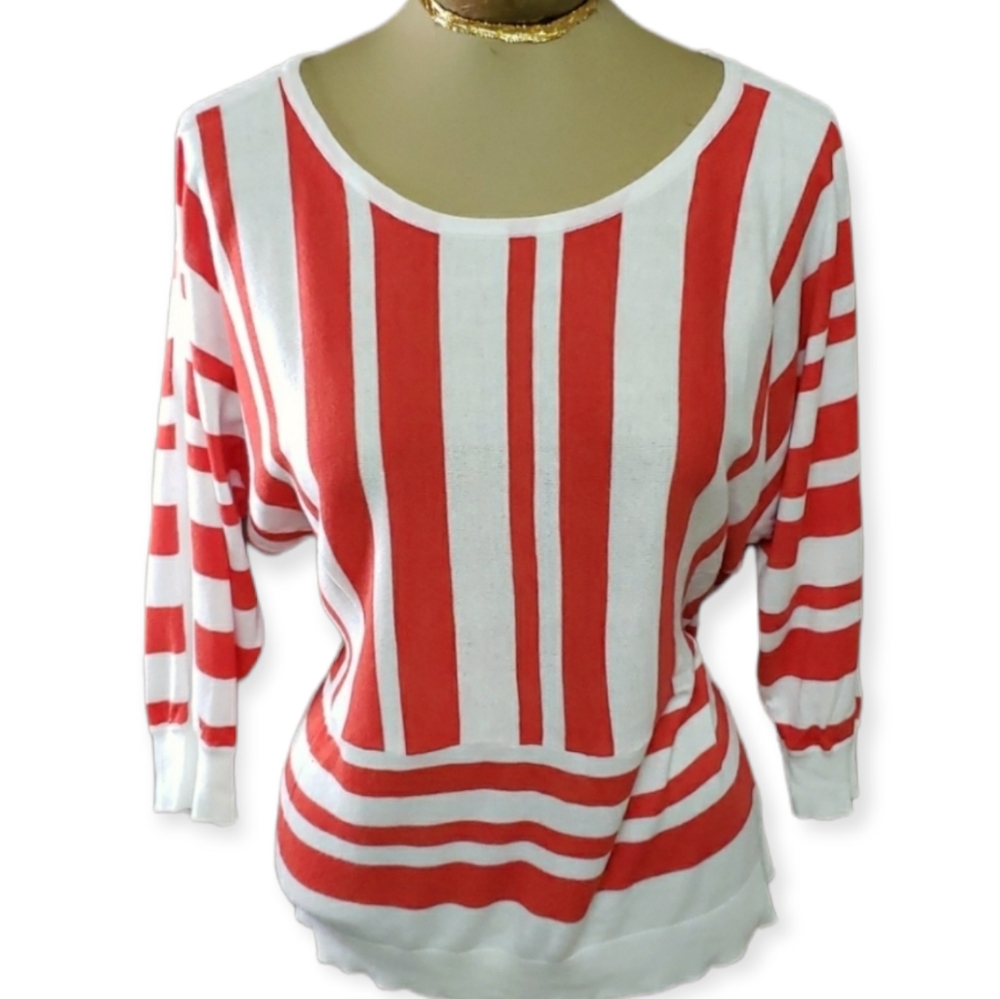A.N.A Striped Dolman Sleeve Top